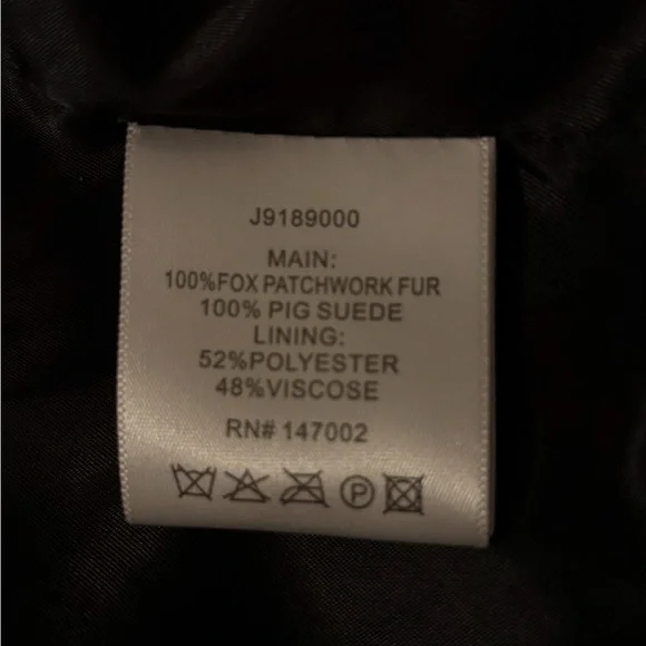 The Jetset Diaries Elegant short calico genuine fox patchwork fur & leather coat - Picture 8 of 16